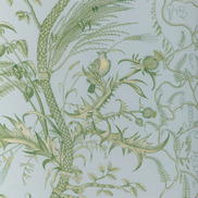 Brunschwig & Fils Bird And Thistle II Sky Fabric