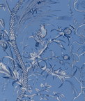 Brunschwig & Fils Bird And Thistle II Blue Fabric