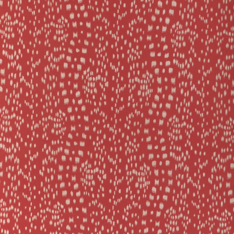 Brunschwig &amp; Fils Les Touches Reverse Red Fabric
