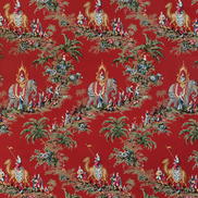 Brunschwig & Fils Beauport Promenade Red Fabric