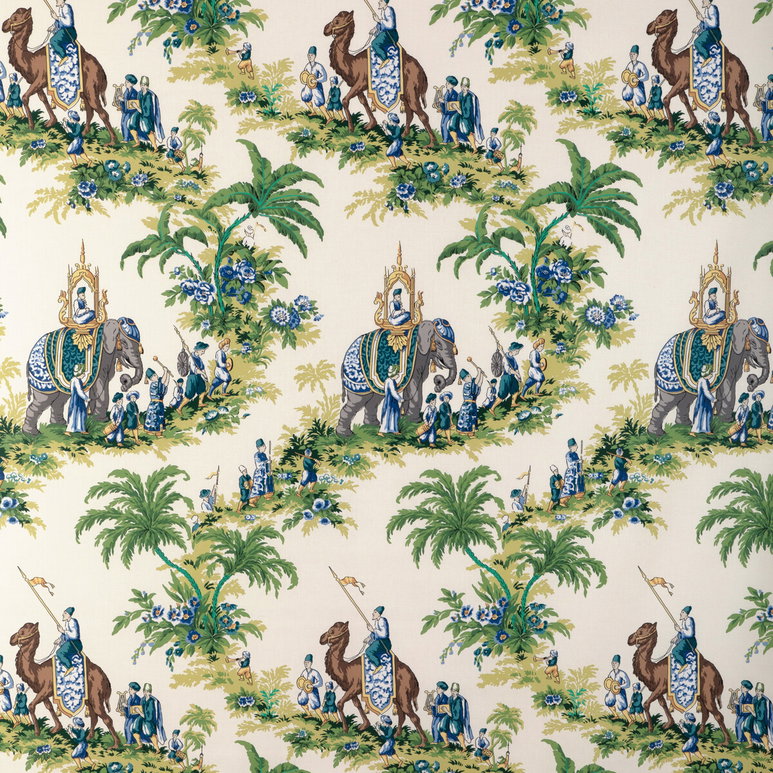 Brunschwig &amp; Fils Beauport Promenade Forest Fabric