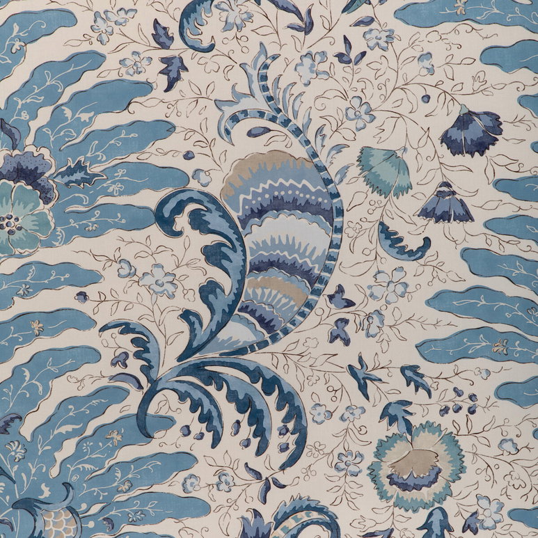 Brunschwig &amp; Fils Riviere Print Sky Fabric