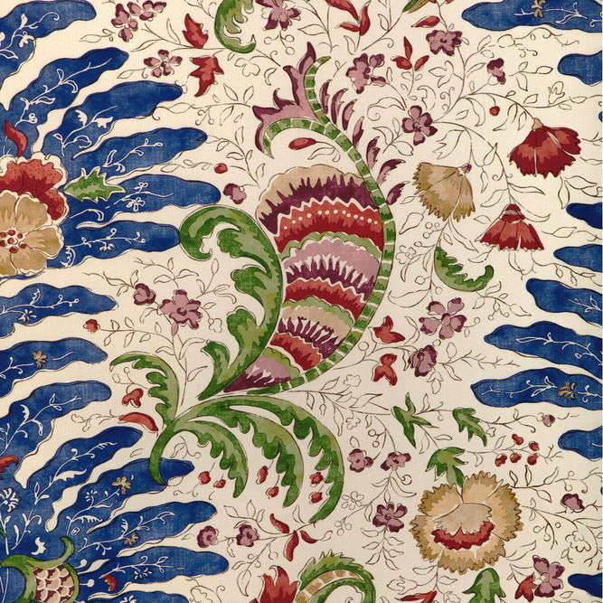 Brunschwig &amp; Fils Riviere Print Blue Fabric