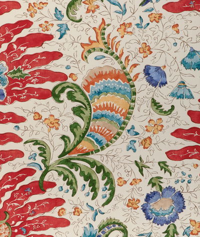 Brunschwig & Fils Riviere Print Red Fabric