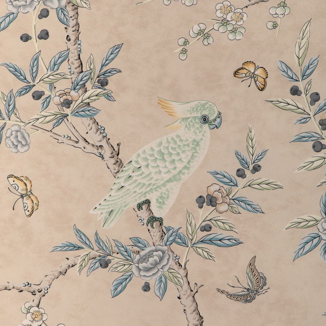 Brunschwig &amp; Fils Kanchou Print Sand Fabric