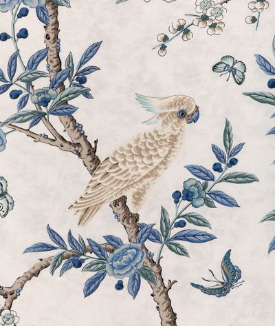 Brunschwig & Fils Kanchou Print Azure Fabric
