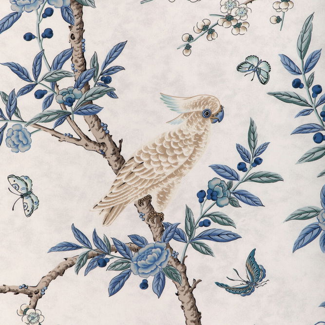 Brunschwig &amp; Fils Kanchou Print Azure Fabric