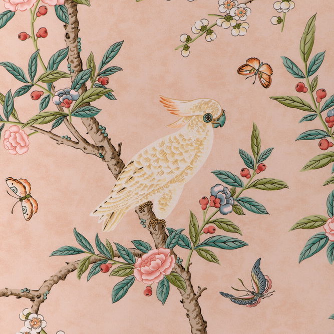 Brunschwig &amp; Fils Kanchou Print Blush Fabric