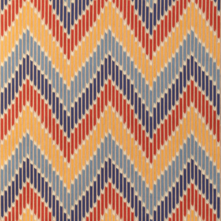 Brunschwig &amp; Fils Cascade Print Red/Blue Fabric