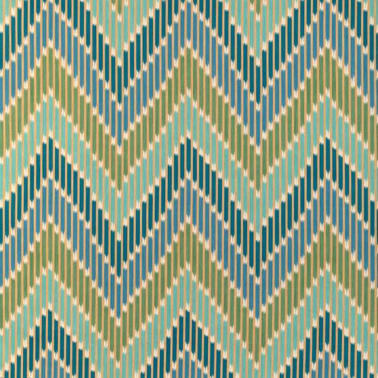 Brunschwig &amp; Fils Cascade Print Teal/Green Fabric