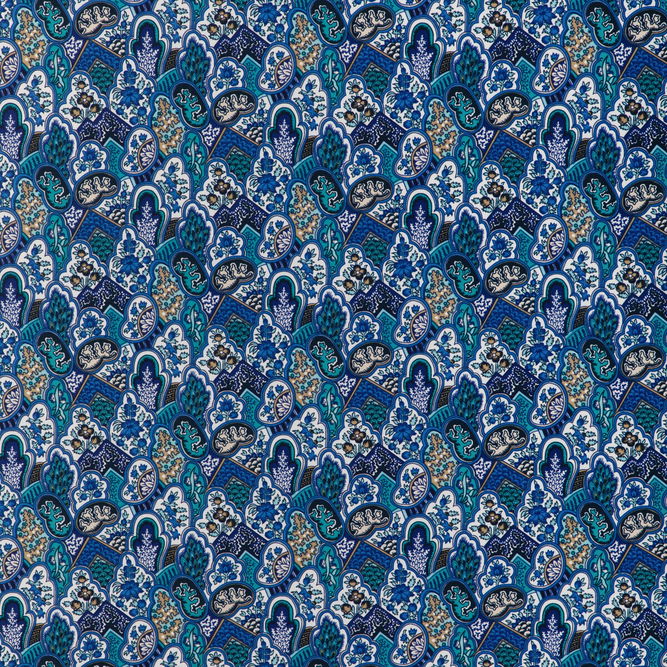 Brunschwig &amp; Fils Villandry Print Azure Fabric