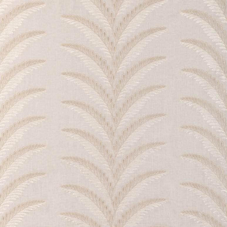 Brunschwig &amp; Fils Fougere Embroidery Cream Fabric