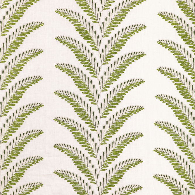 Brunschwig &amp; Fils Fougere Embroidery Leaf Fabric