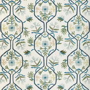 Brunschwig & Fils Le Jasmin Print Marine Fabric