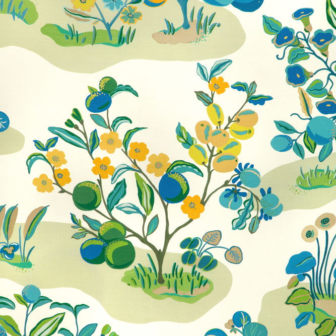 Brunschwig &amp; Fils Pomelo Print Marine Fabric