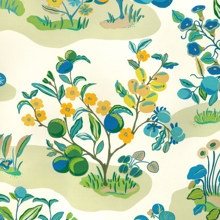 Brunschwig &amp; Fils Pomelo Print Marine Fabric
