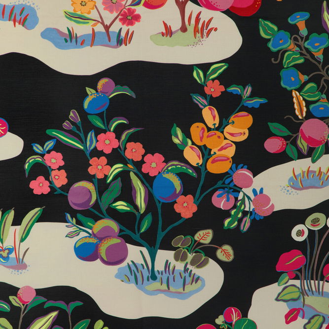 Brunschwig &amp; Fils Pomelo Print Noir Fabric
