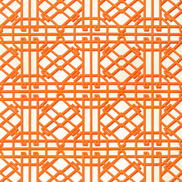 Brunschwig & Fils Pavilion Trellis Orange Fabric