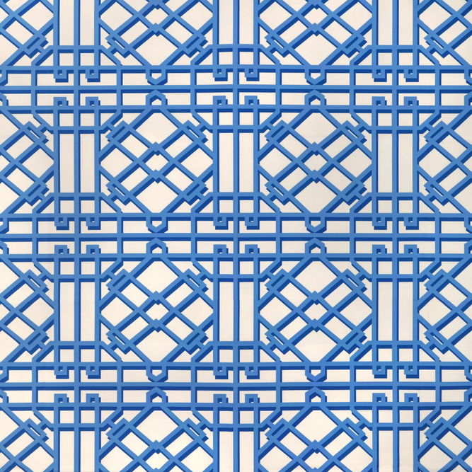 Brunschwig &amp; Fils Pavilion Trellis Delft Fabric