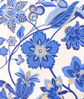 Brunschwig & Fils Botanique Print Blue Fabric