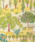 Brunschwig & Fils Folklore Print Leaf Fabric