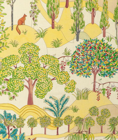 Brunschwig & Fils Folklore Print Leaf Fabric