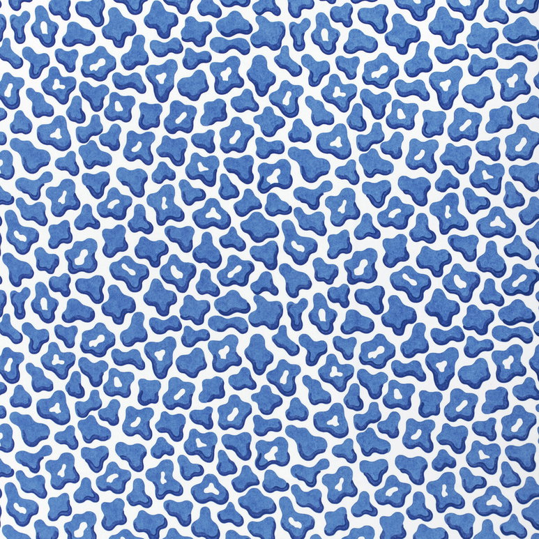 Brunschwig &amp; Fils Guepard Print Blue Fabric