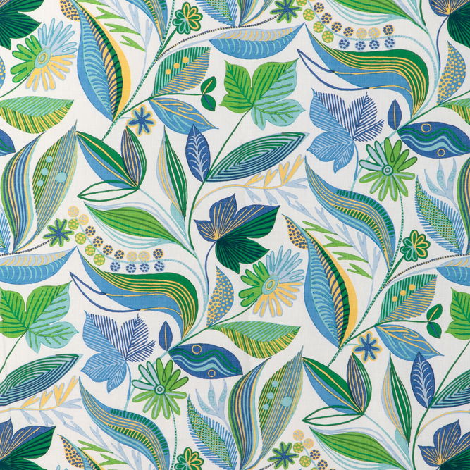 Brunschwig &amp; Fils Carlsten Print Pool Fabric