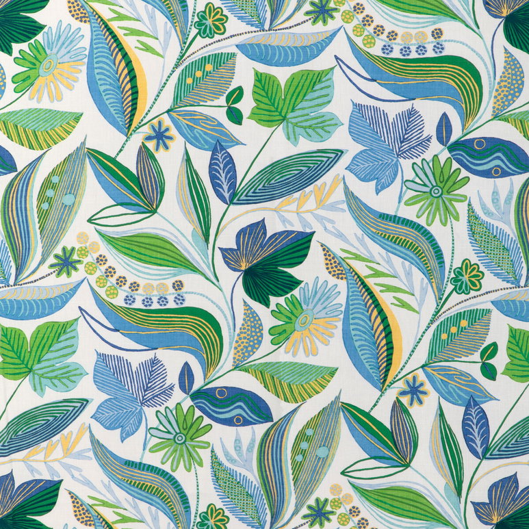Brunschwig &amp; Fils Carlsten Print Pool Fabric