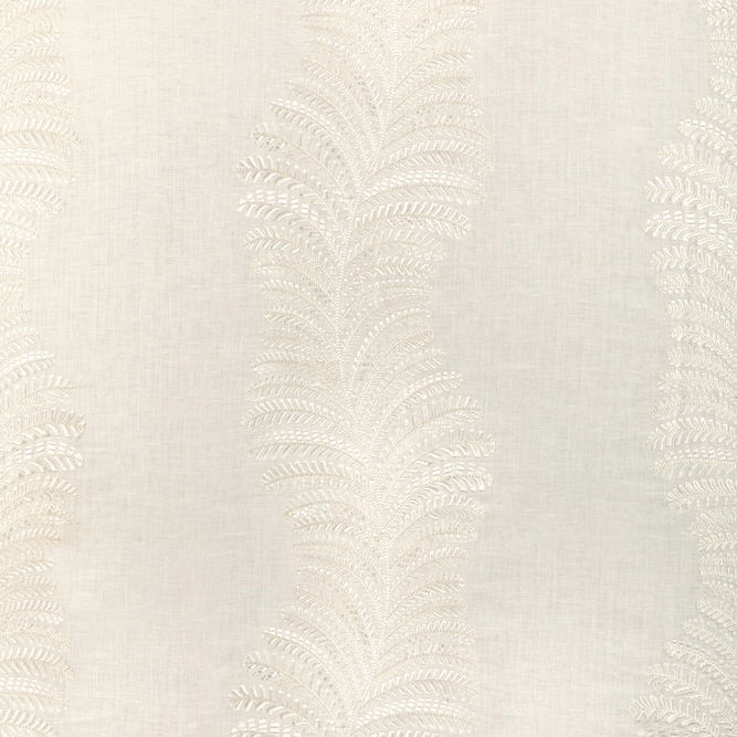 Brunschwig &amp; Fils Rowan Embroidery Ivory Fabric