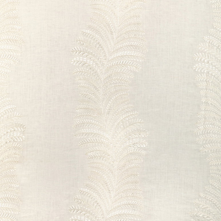 Brunschwig &amp; Fils Rowan Embroidery Ivory Fabric