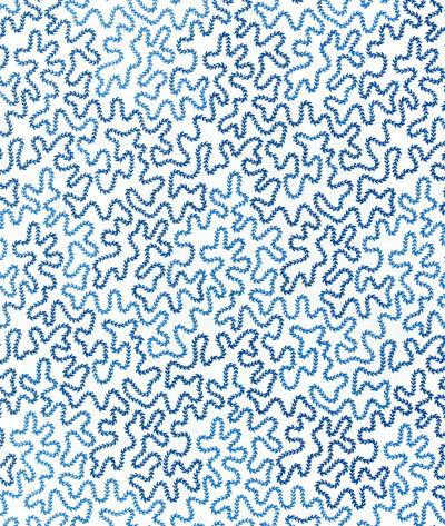 Brunschwig & Fils Bramble Embroidery Blue Fabric