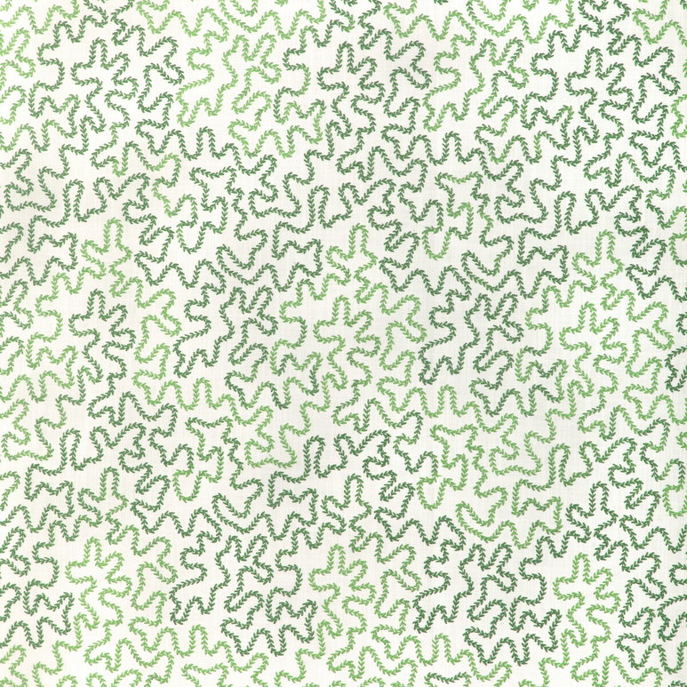 Brunschwig &amp; Fils Bramble Embroidery Leaf Fabric