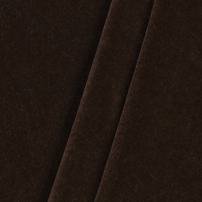 JB Martin Nevada Mohair Velvet Bitter Chocolate Fabric image 2 of 2