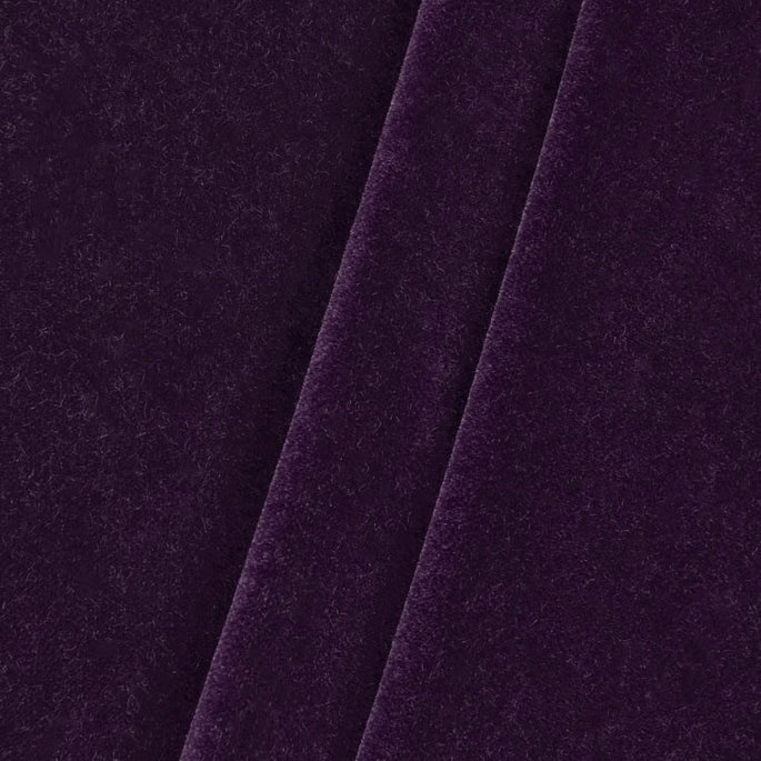 JB Martin Nevada Mohair Velvet Aubergine Fabric image 2 of 2