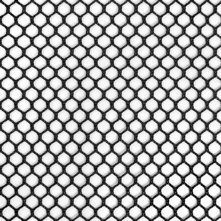 7mm Black Polyester Hex Mesh Fabric