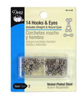 Dritz 14 Nickel Plated Hooks & Eyes - Size 2