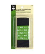 Dritz 1-1/2" Black Heavy Stretch Waistband Elastic - 1-1/4 Yards
