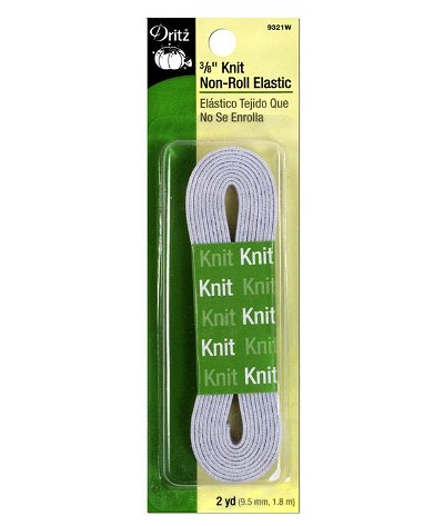 Dritz 3/8 inch White Knit Non-Roll Elastic - 2 Yards