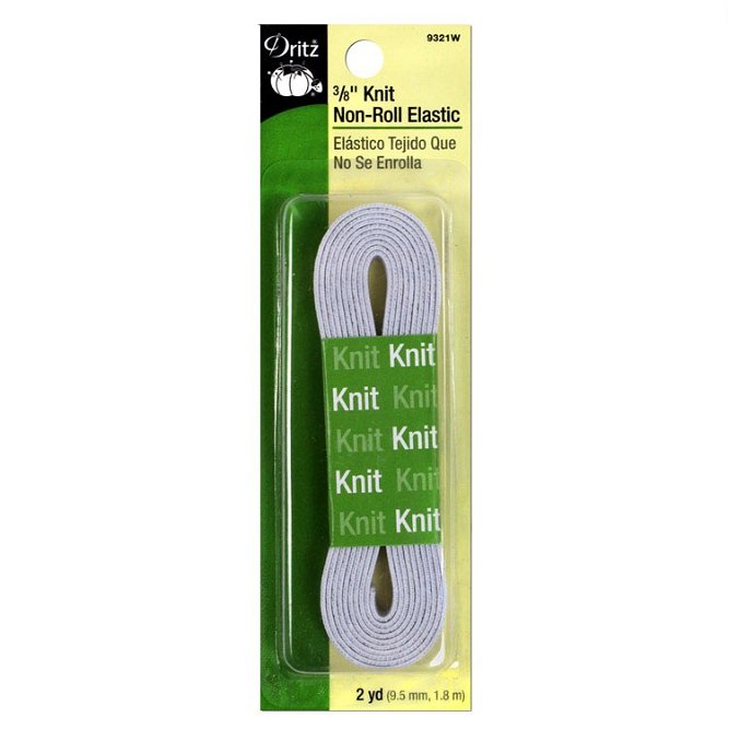 Dritz 3/8&quot; White Knit Non-Roll Elastic - 2 Yards