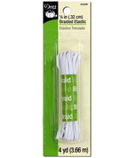 Dritz 1/8" White Braided Elastic - 4 Yards