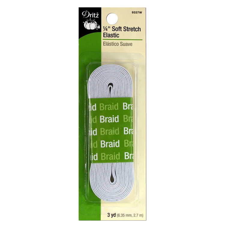 Dritz Elastico Intrecciato 1/2 x 45yd-Nero, 1/2-Inch by 45-Yard