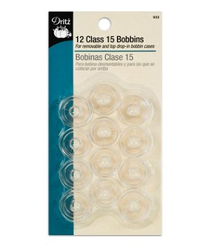 Dritz 12 Plastic Bobbins - Class 15