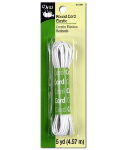 Dritz White Round Cord Elastic - 5 Yards