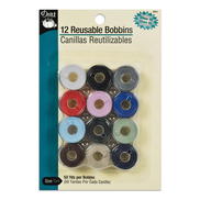 Dritz 12 Pre-Filled Plastic Bobbins - Class 15