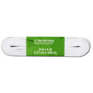 Dritz 1/2" White Woven Non-Roll Elastic - 4 Yards