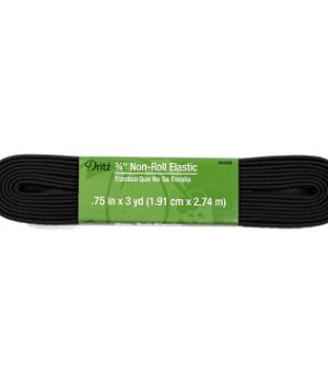 Dritz 3/4 inch Black Woven Non-Roll Elastic - 3 Yards