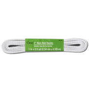 Dritz 1" White Woven Non-Roll Elastic - 2.5 Yards