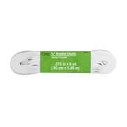 Dritz 3/8" White Braided Elastic - 6 Yards