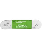 Dritz 3/8" White Braided Elastic - 6 Yards